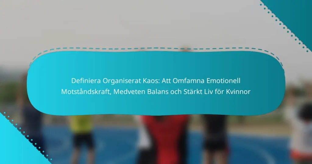Definiera Organiserat Kaos: Att Omfamna Emotionell Motståndskraft, Medveten Balans och Stärkt Liv för Kvinnor