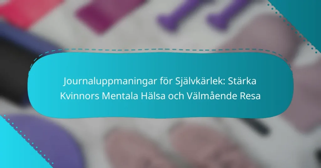 Journaluppmaningar för Självkärlek: Stärka Kvinnors Mentala Hälsa och Välmående Resa