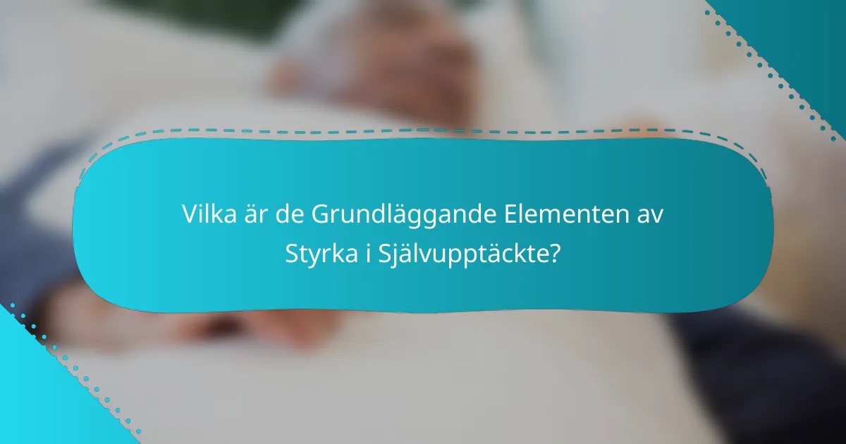 Vilka är de Grundläggande Elementen av Styrka i Självupptäckte?